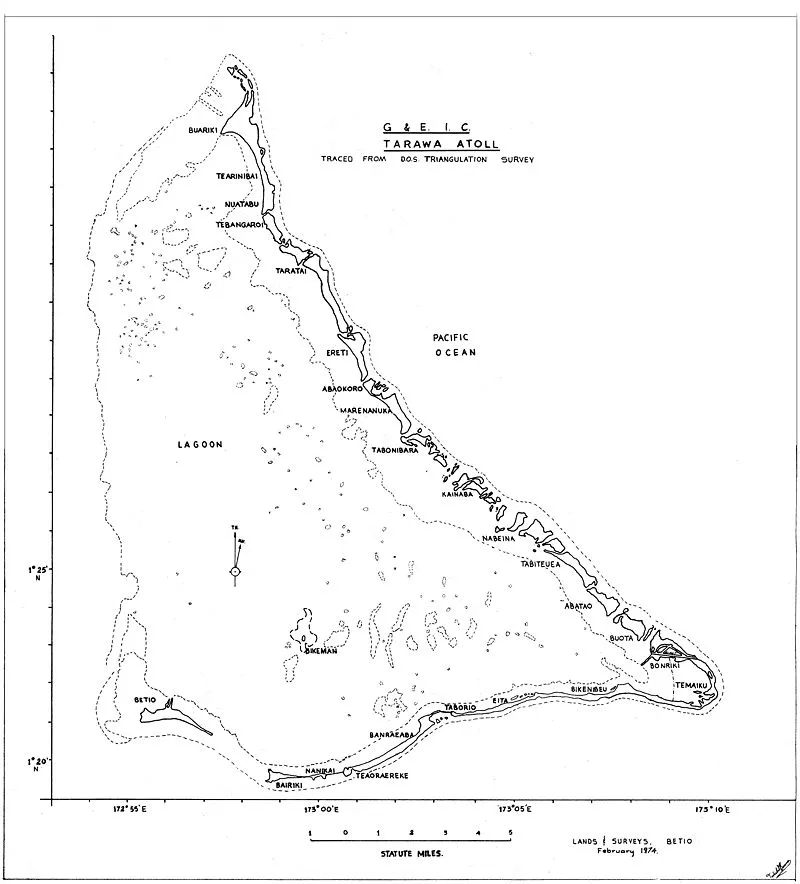 Map of Tarawa Atoll