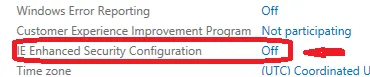 finally ie enhanced security is off