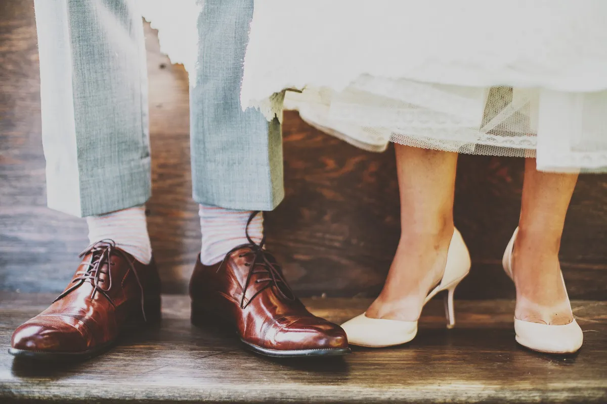 couple and shoes