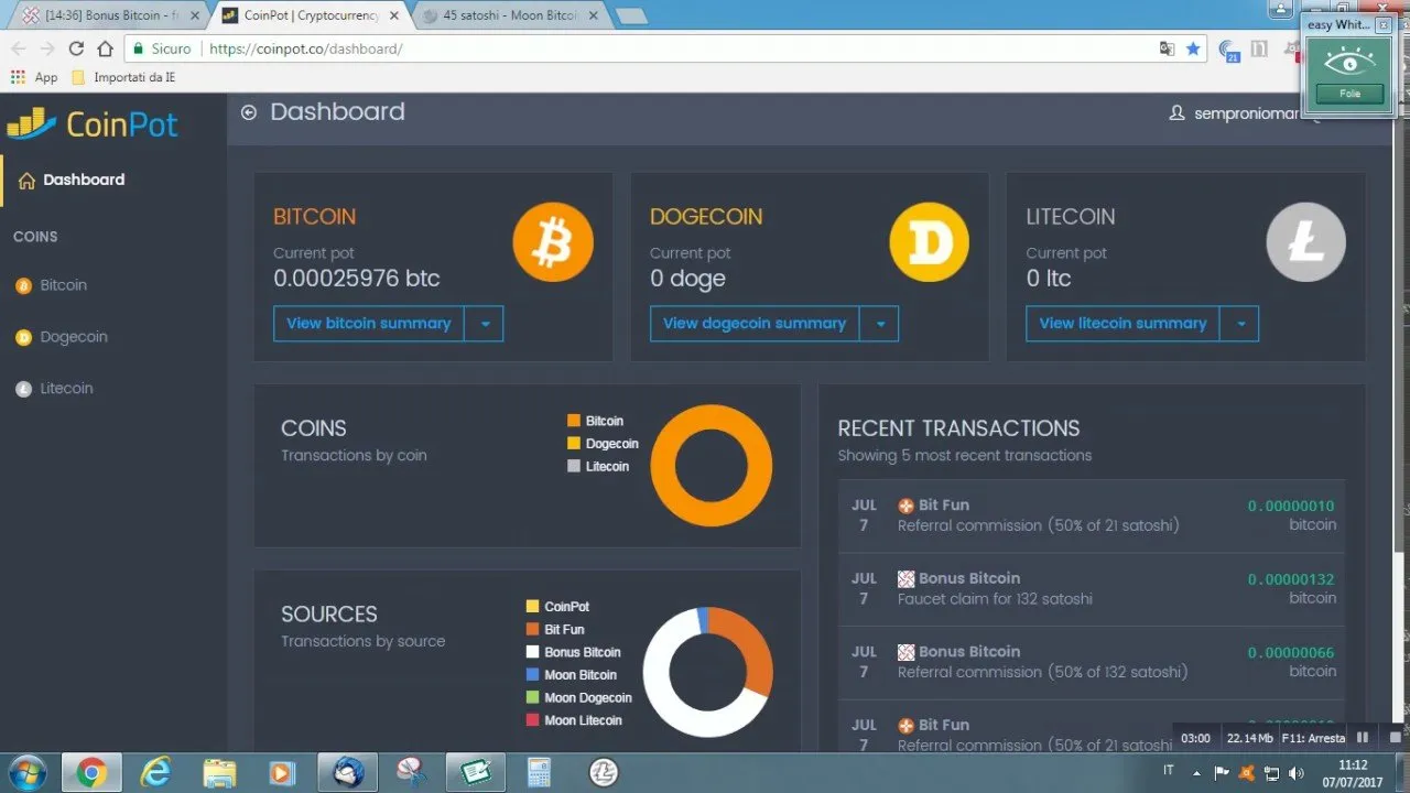 Coinpot Dashboard
