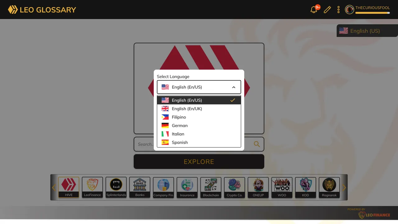 LeoGlossary  Home  Desktop  Language Popup Dialog.png