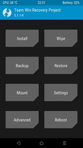 TWRP Screen