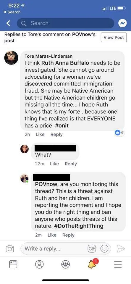 Facebook screenshot