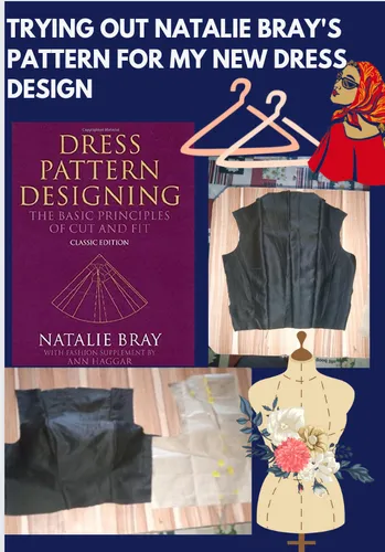 Pattern making methods of dress design, diy process.