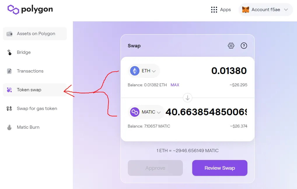 token swap on polygon.PNG