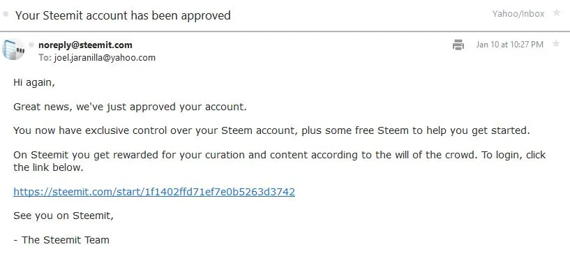 Steemit Approved Email.JPG