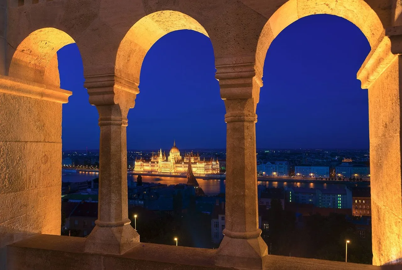 budapest sights fisherman's bastion view of the parliament