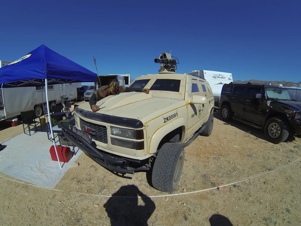 picture of vehicle with remote controlled M134 Minigun