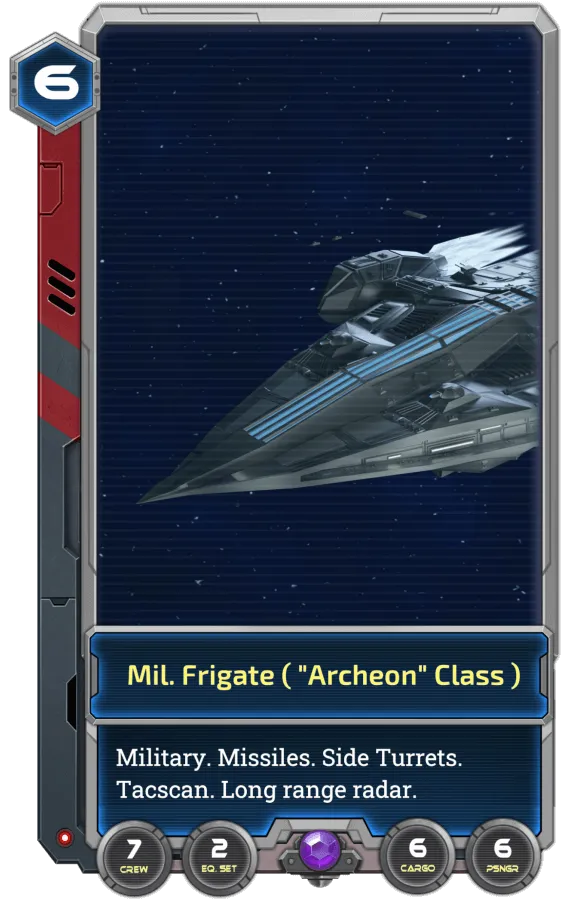 We use the Archeon in this example and as a test base for all ships at the moment.