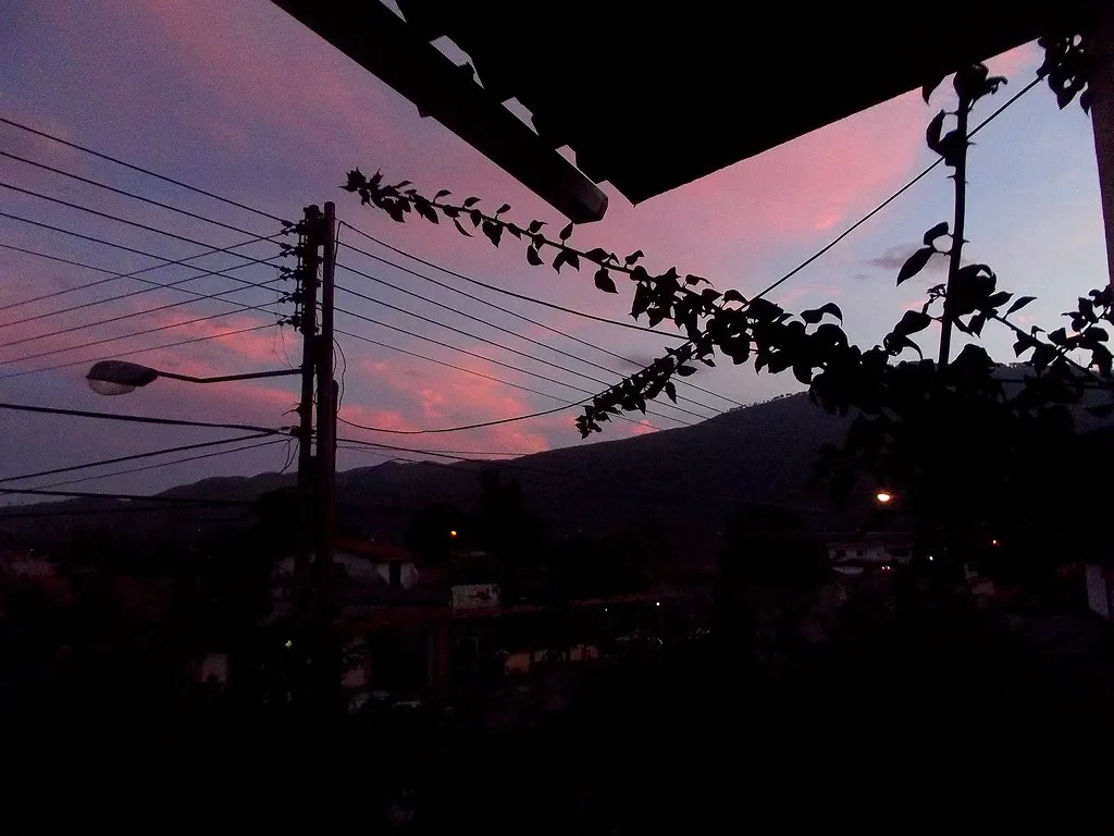 Pink clouds.