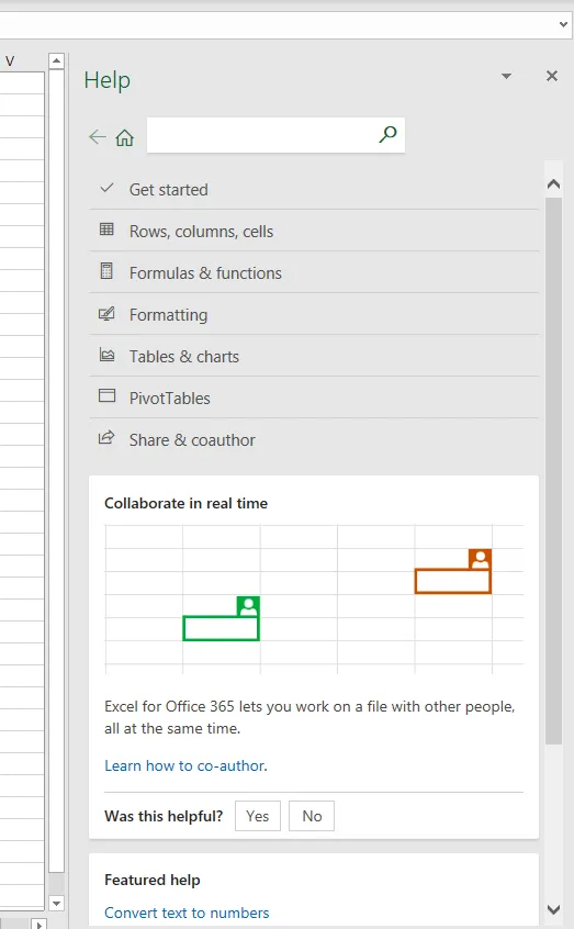 F1 help in Excel