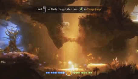 Image result for ori and the blind forest charge jump gif