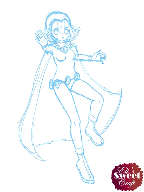 Raven FanArt ESC - Boceto.png