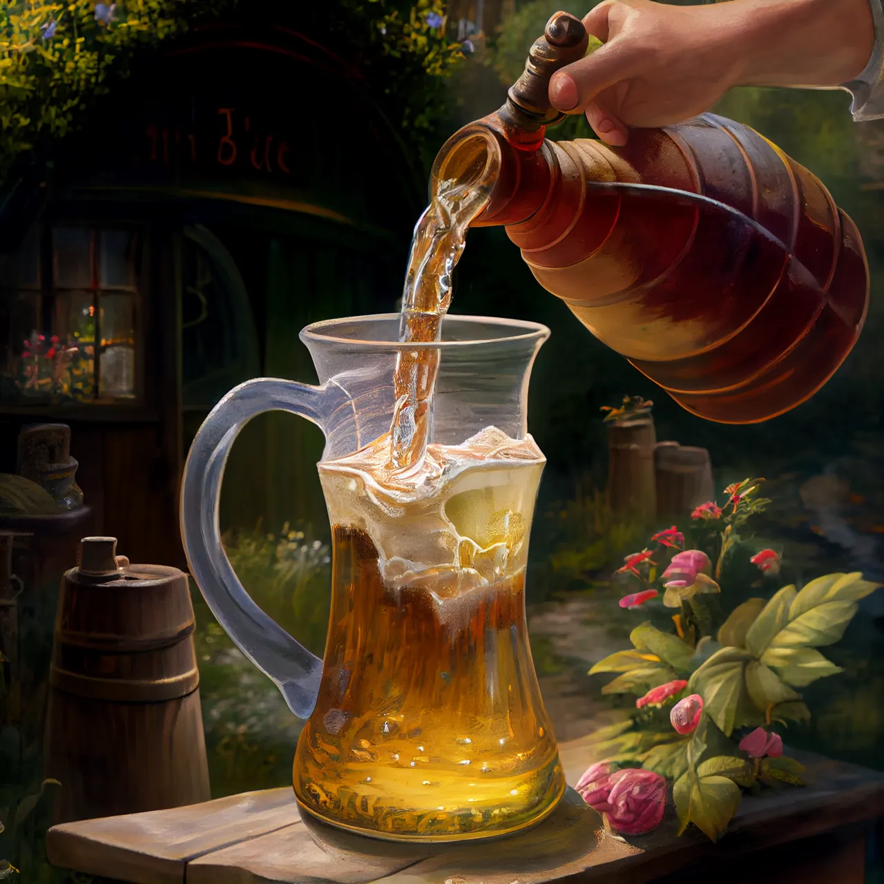 Beggars_Pouring_a_stein_of_beer_into_the_thirsty_garden_bb4d2cb4-ef84-43bb-a5bf-2c2c3bdea342.png
