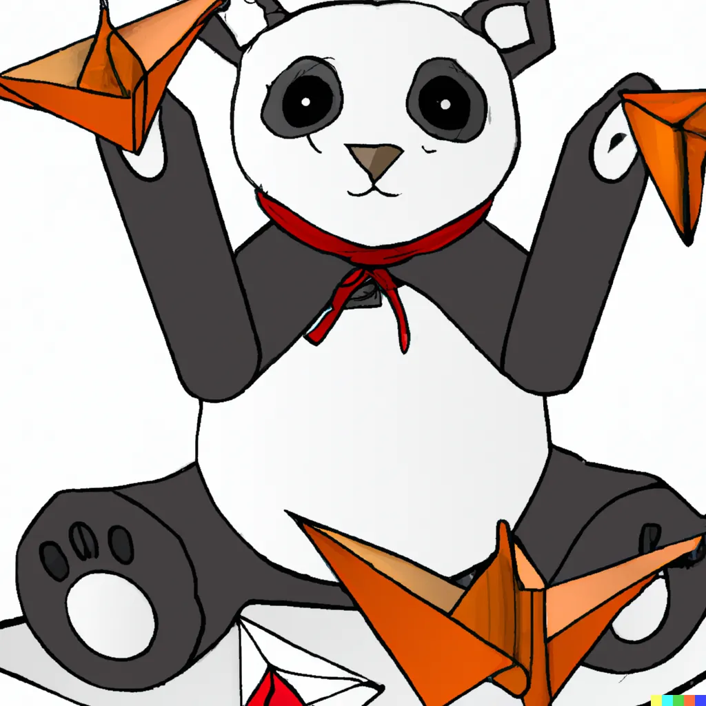 DALL·E 2022-11-11 10.51.00 - panda folds an origami crane in japan and rejoices.png