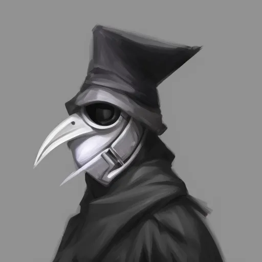 00142-2622346997-rpg! profile! portrait of humanoid bird, plague doctor, white background, standing character, beak, feathers, ARMOURED, futurist.png