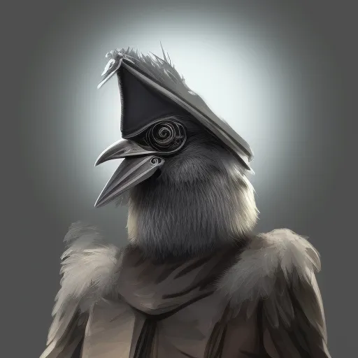 00008-1012596175-rpg! profile! portrait of humanoid bird on white background, beak, feathers, futuristic clothes, d _ d, plague doctor, intricate.png