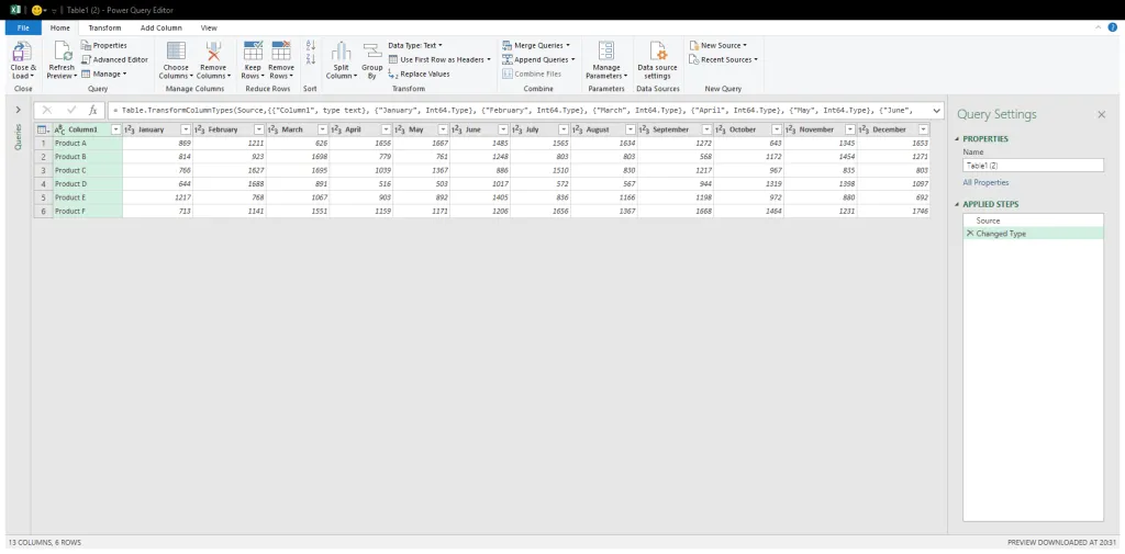 how to unpivot data in excel