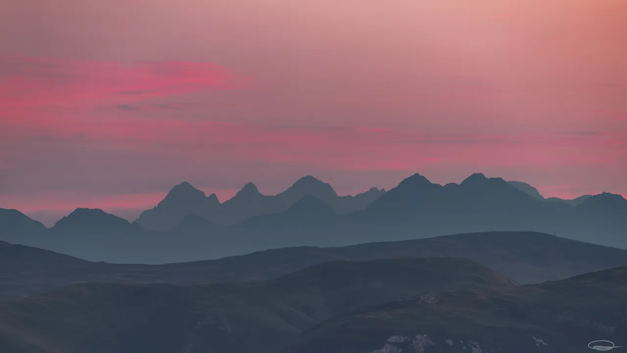 Before Sunrise in the Nock Mountains (Nockberge) - Johann Piber