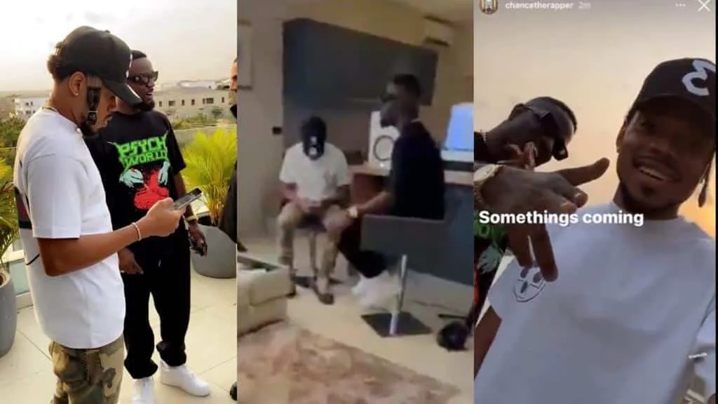 Chance the Rapper spends time With Sarkodie In The Studio
