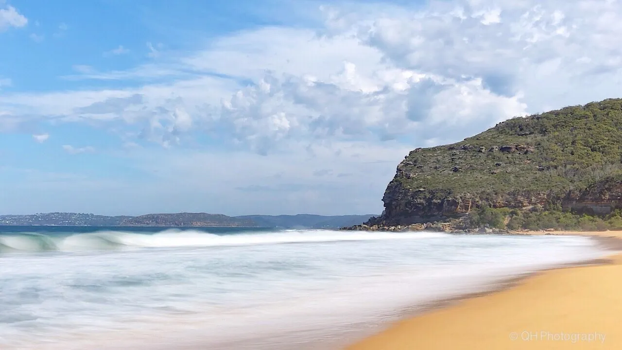 Waves crushing on Killcare Beach, NSW, Australia