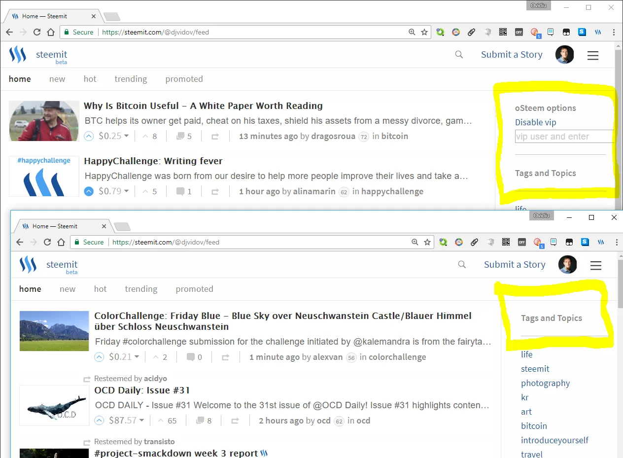 oSteem alpha Chrome first bug.PNG