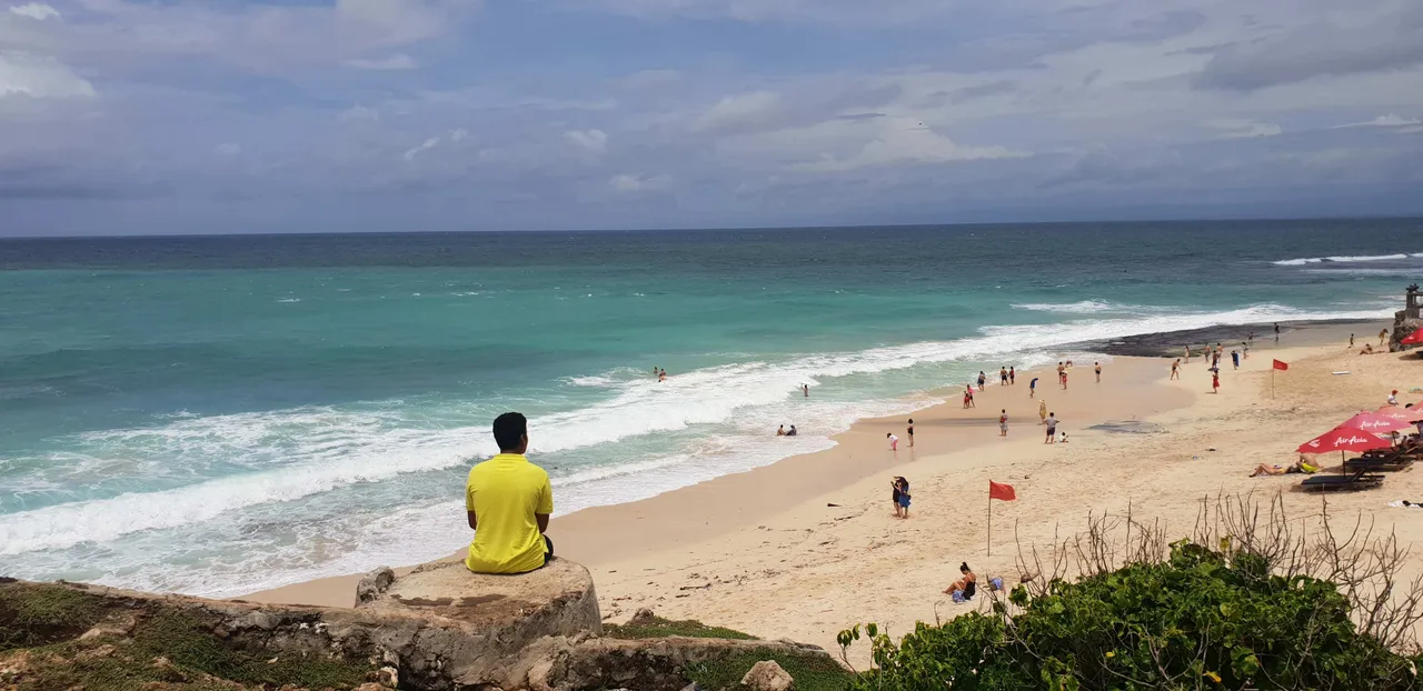 View of the beautiful Dreamland beach from the adjacent hill