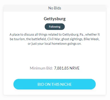 Gettysburg Niche