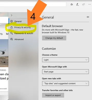 Privacy & Security Microsoft Edge Browser Cookies