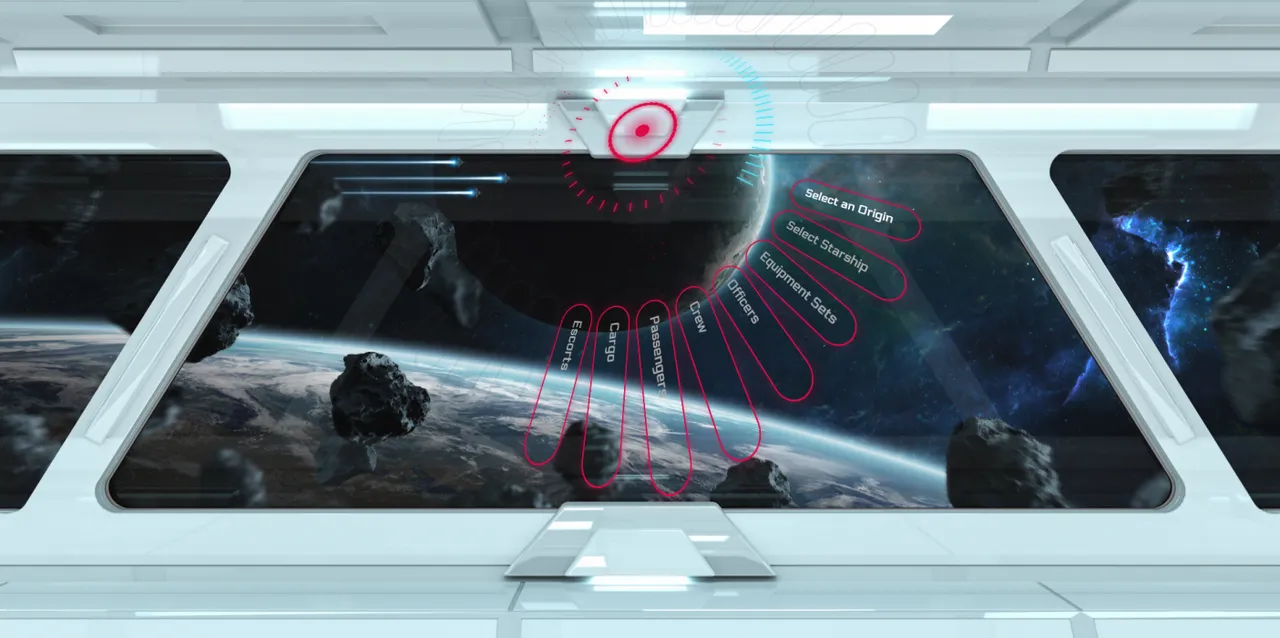 You will be able to pick Origin, ship and crew.