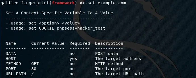 set variables