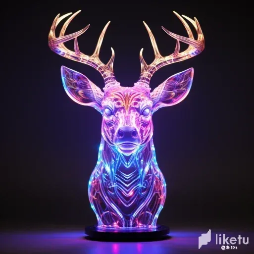 clm6o0uq1015920szc1sd0ymi_picklerick9145_Neon_Glow_Stick_fluorescent_diorama_Deer_God_hea_dbf6963e-0620-4eec-a92e-d5955d5509ae.webp