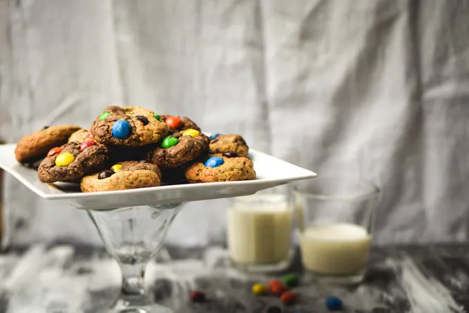 Peanut Butter M&M Jekyll & Hyde Monster Cookies for Halloween (6).jpg