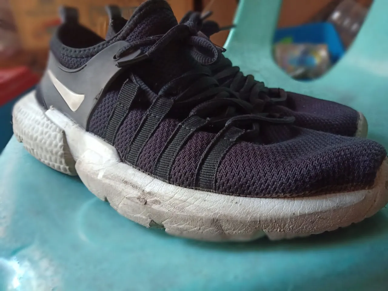 Cleaning my brother's shoes