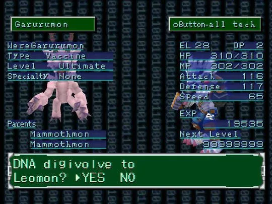 Digimon world 2 digivolution - passapages