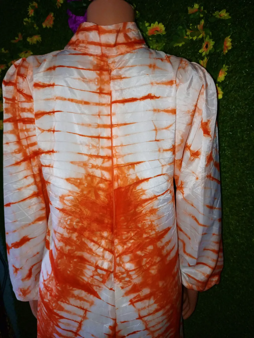 Back view of the dress with the invisible zipper.