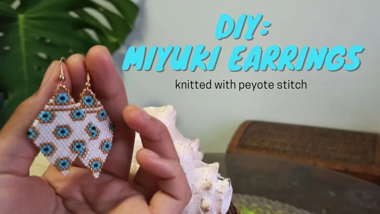 DIY Miyuki earrings knitted with peyote stitch.jpg