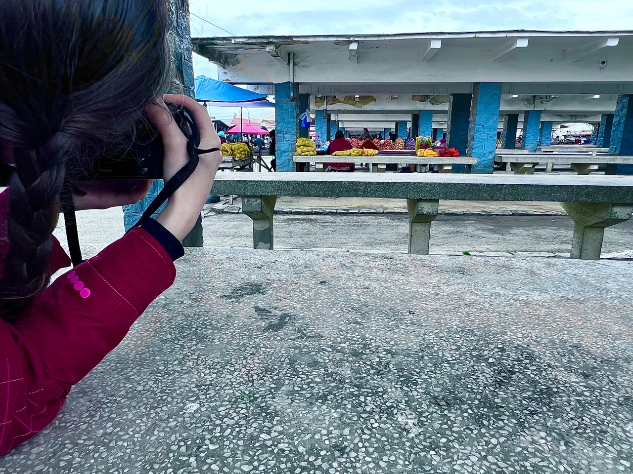 She followed me, getting closer to the subjects