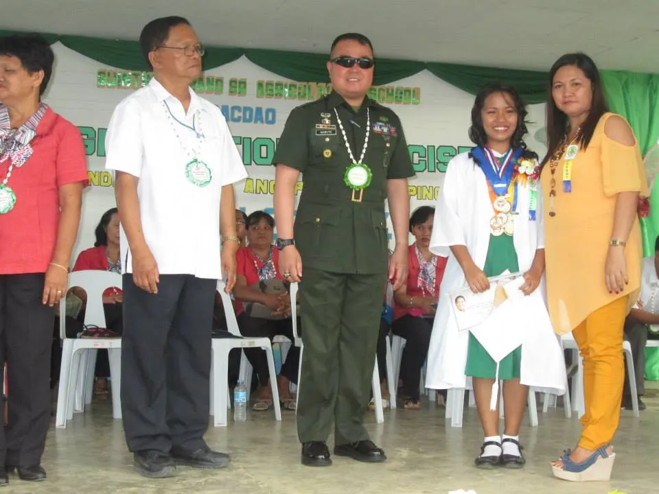 High School graduation photo as I receive my hard-earned medals and certificates.