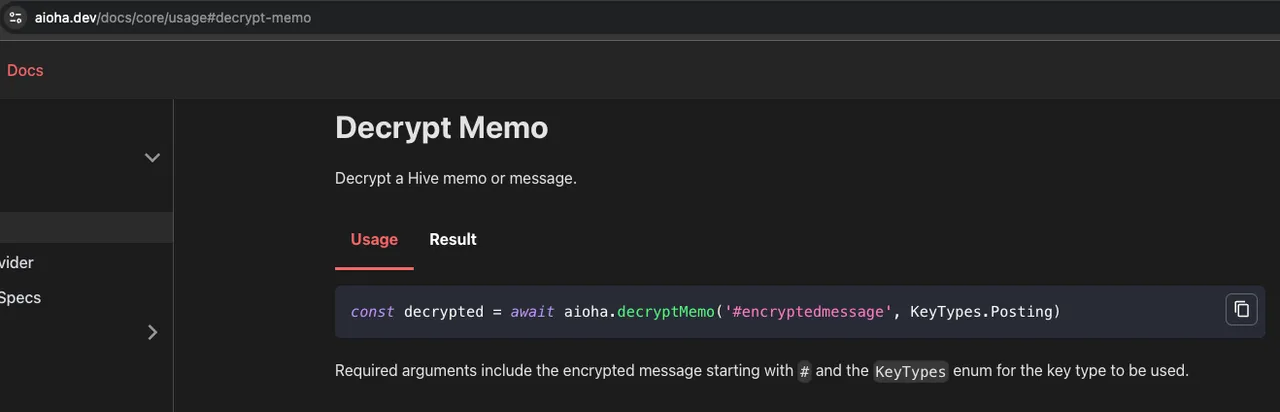 Decrypt Memo