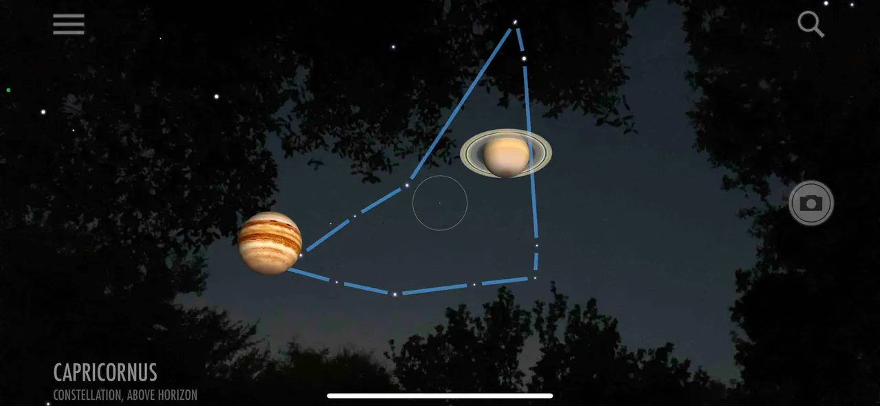Jupiter and Saturn in Capricorn Constellation Sept 2021.jpg