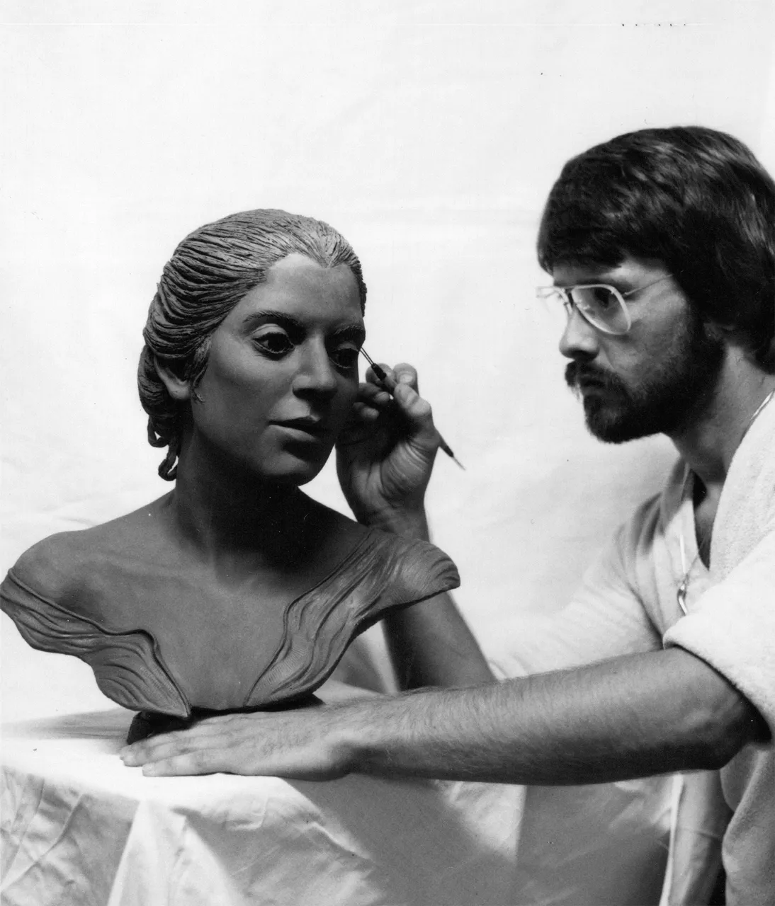 Me sculpting Nadyne in the 70s