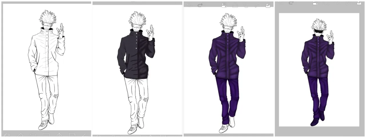 surrealworld fanart jjk satoru Gojo second drawing step 2.jpg