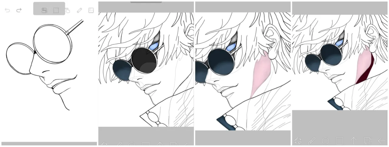 surrealworld fanart jjk satoru Gojo first drawing step 1.jpg