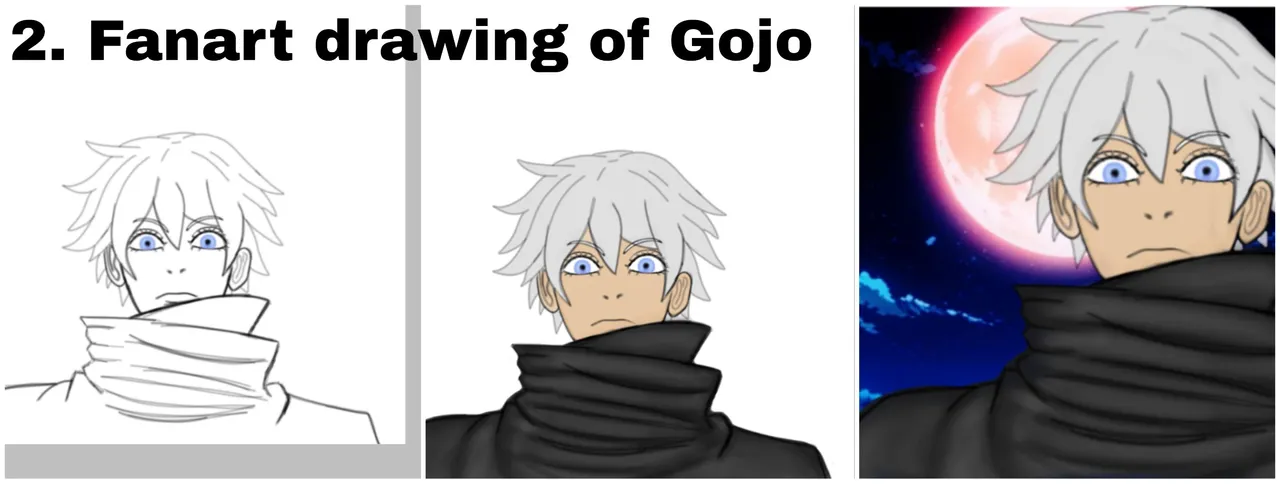 Catsurrealworld fanart jjk demon slayer crossover gojo 2.jpg
