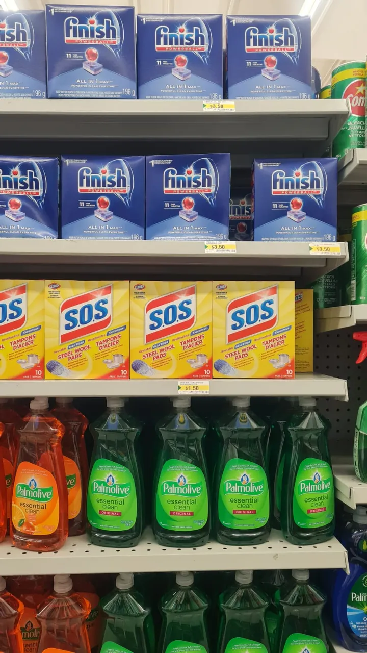 Some cleaning products you may find at Dollorama