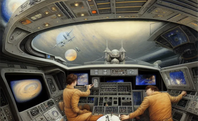 01908-3625669027-glenn gould piloting a spaceship, modern style, detailed face, by Peter Gric and brad kunkle and John Bauer and Rebecca Guay and.png