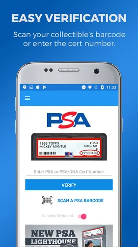 PSA Cert Verification - Verify authenticity