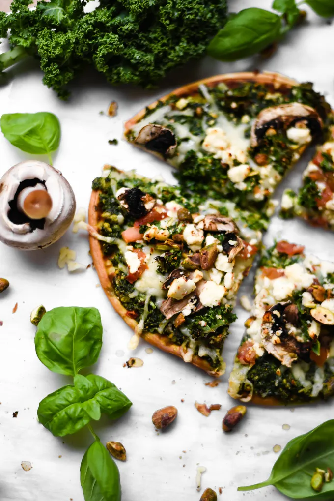 Pistachio+Kale Pesto Feta Pita Pizzas..jpg