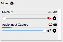 Mixer with Mic Muted